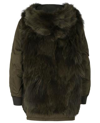 Short parka with removable fox fur vest Y SALOMON ARMY