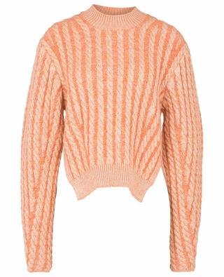 Cable knit virgin wool and mohair blend jumper CHLOE