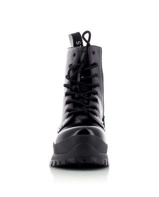 Trace Logo lace-up boots in synthetic patent leather STELLA MCCARTNEY