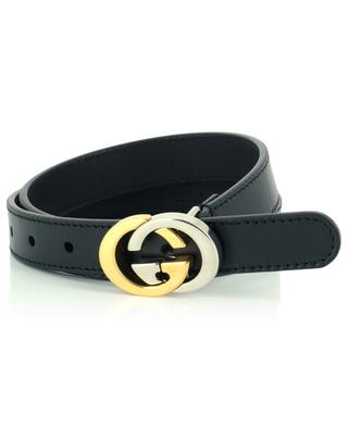 Leather belt with GG buckle GUCCI