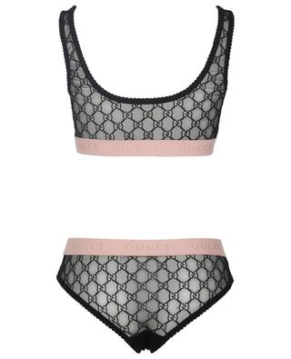 GG embroidered tulle lingerie set GUCCI