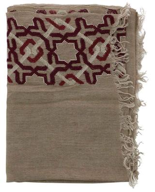 Alhambra embroidered linen and cotton blend shawl SEP JORDAN