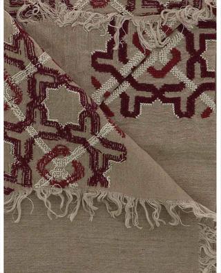 Alhambra embroidered linen and cotton blend shawl SEP JORDAN
