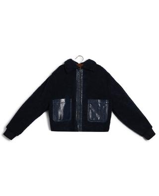 Igloo teddy jacket with patent details INDEE