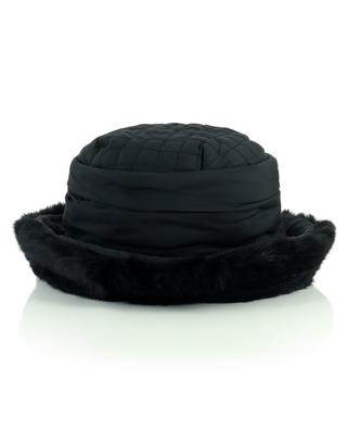 Nylon and faux fur cloche hat GREVI