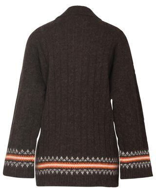 Oversize alpaca blend jumper with cable knit GANNI