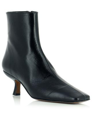 Lange black creased leather ankle boots BY FAR