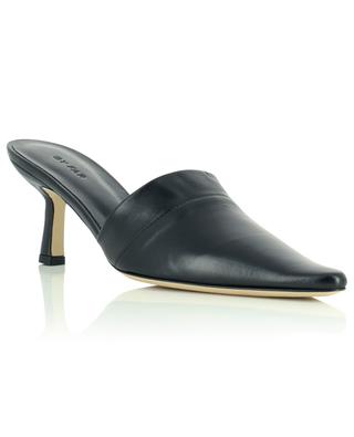 Cynthia black creased leather mules BY FAR