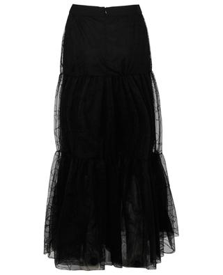 Long tulle skirt with floral embroideries AKRIS PUNTO