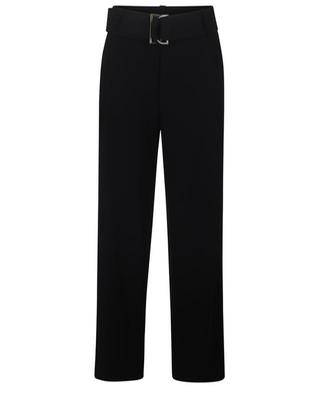 Belted crepe wide-leg trousers VINCE