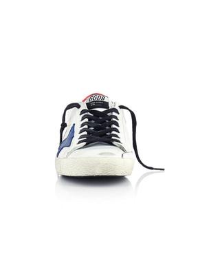 Super-Star Classic white and red leather sneakers with blue star GOLDEN GOOSE