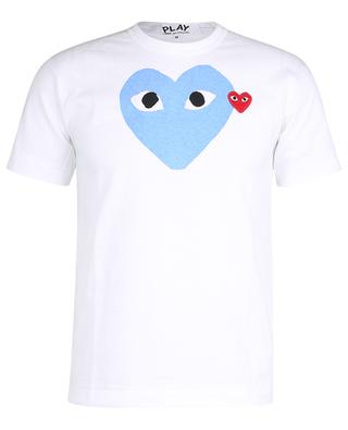 T-shirt slim imprimé coeur fluo et brodé COMME DES GARCONS PLAY