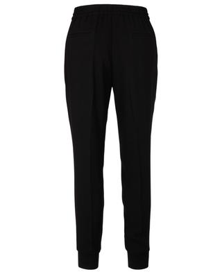 Tapered crepe trousers with elasticized waist WINDSOR