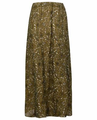 Maxi skirt in ornamental print adorned crepe WINDSOR