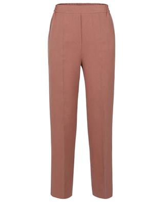 Jogging flowing tapered leg trousers in linen and silk ETRO