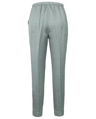 Houndstooth check iridescent jacquard tailored trousers FORTE FORTE