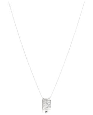 Silver chain with double sided heart pendant AVINAS