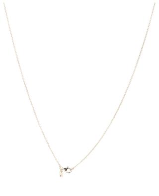 Golden chain with double sided heart pendant AVINAS