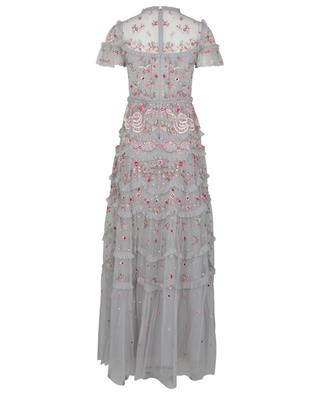 Robe longue en tulle brodée de fleurs Elsie Ribbon Gown NEEDLE &THREAD