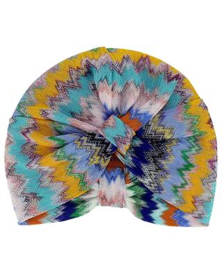 Knit multicolour zigzag patterned beach turban MISSONI MARE