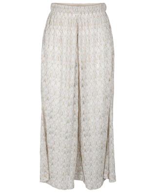 Sheer knit wide leg trousers with zig zag patterns MISSONI MARE