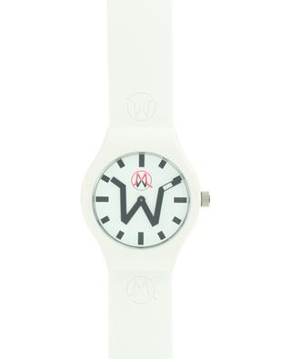 Weisse Armbanduhr mit Silikonriemen Zurich MADWATCH