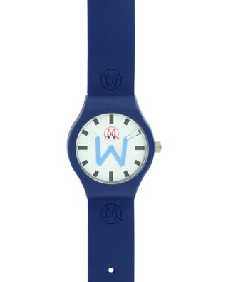 Blaue Armbanduhr mit Silikonriemen Berlin MADWATCH