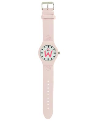 Pinke Armbanduhr mit Silikonriemen Paris MADWATCH