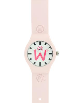 Pinke Armbanduhr mit Silikonriemen Paris MADWATCH