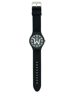 Schwarze Armbanduhr mit Silikonriemen Tokyo MADWATCH