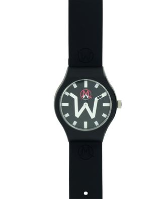 Schwarze Armbanduhr mit Silikonriemen Tokyo MADWATCH