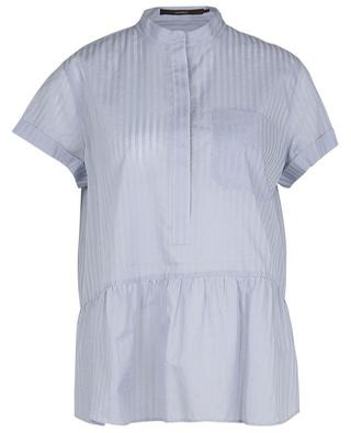 Short-sleeved peplum cotton blouse WINDSOR