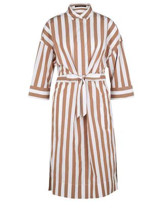 Striped poplin midi dress WINDSOR