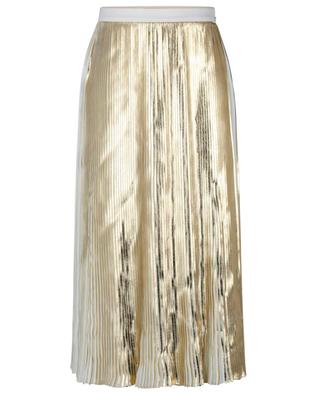 lewit pleated metallic skirt