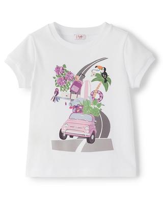 Fiat 500 en voyage girls' T-shirt with print IL GUFO