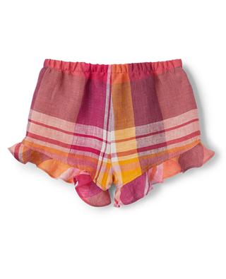 Checked baby shorts with flounces IL GUFO