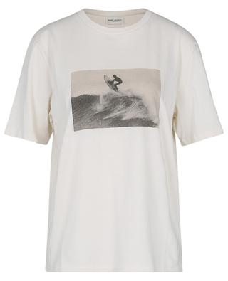 Surfer photo printed boyfriend t-shirt SAINT LAURENT PARIS