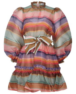 The Lovestruck Rainbow striped organza mini dress ZIMMERMANN