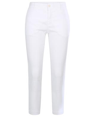 Slim fit linen trousers with Lurex side bands 120% LINO