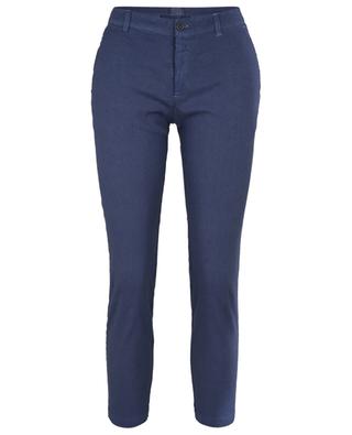 Linen and cotton stretch cropped straight-fit trousers 120% LINO