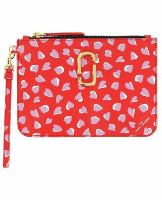 The Snapshot Wristlet pouch in heart printed saffiano leather MARC JACOBS