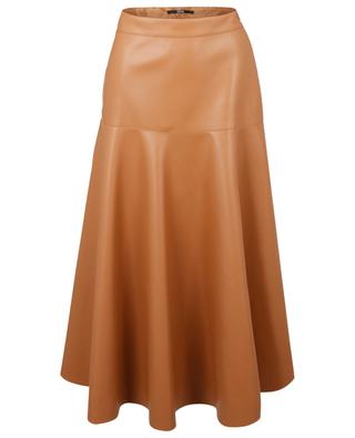 Flared faux leather midi skirt SLY 010