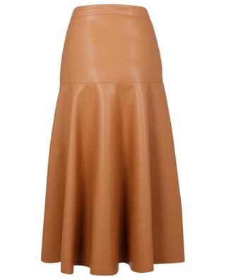 Flared faux leather midi skirt SLY 010