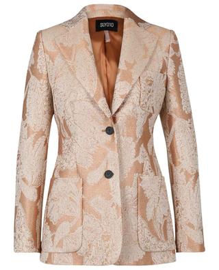 Nipped-in waist single breasted jacquard blazer SLY 010