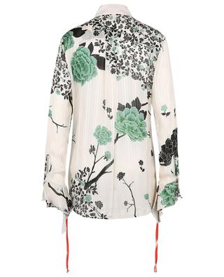 Striped floral crepe shirt with flounced cuffs VICTORIA VICTORIA BECKHAM