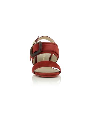 Suede block heel sandals with buckle SANTONI