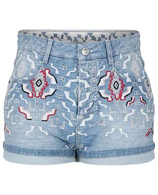 Denim shorts adorned with ethnic embroidery ERMANNO SCERVINO