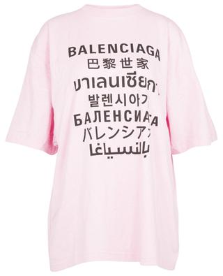 Languages XL oversize T-shirt in technical jersey BALENCIAGA
