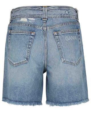Denim-Shorts aus Bio-Baumwolle in Distressed-Optik GANNI