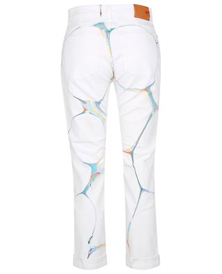 Skinny-Fit-Boyfriend-Jeans mit Print Marble On White STELLA MCCARTNEY